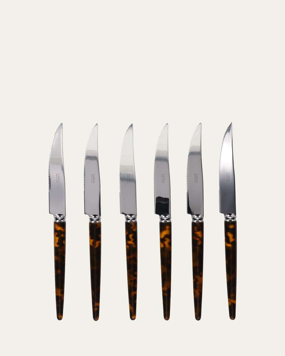 Tang 6-Piece Steak Knives, Tortoise